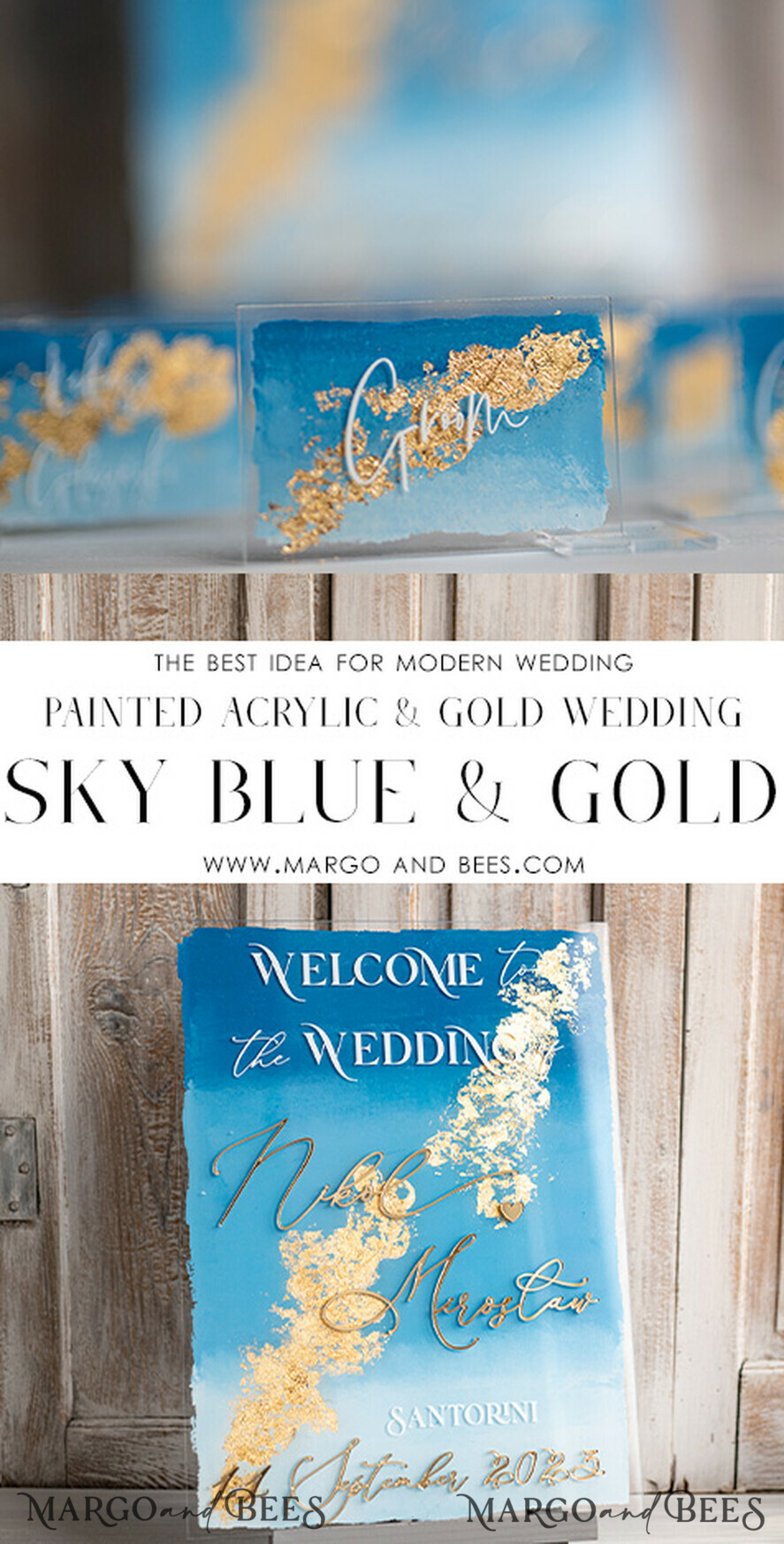 TABLE PLANS AND WEDDING WELCOME SIGNS plexi gold / velvet Acrylic Sky blue & Gold Wedding Welcome Sign, Painted Acrylic & gold Wedding Welcome Sign, Royal Blue Ombre Gold Plexi Wedding Welcome Sign,  Luxury Wedding Wedding Welcome Sign, Greece Beach Wedding Signage Golden mirror Wedding Welcome Sign