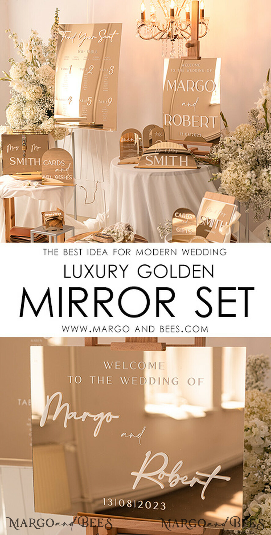 TABLE PLANS AND WEDDING WELCOME SIGNS plexi gold / velvet Golden Mirror Wedding Welcome Sign, Golden Wedding Decor, Personalised Wedding Sign, Wedding Gift, Welcome Wedding Board BpPXSet