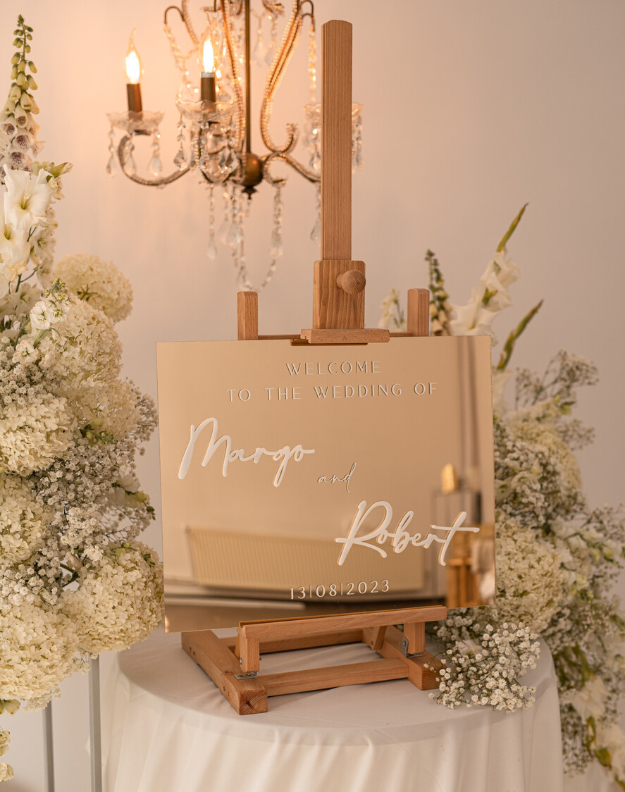 TABLE PLANS AND WEDDING WELCOME SIGNS plexi gold / velvet Golden Mirror Wedding Welcome Sign, Golden Wedding Decor, Personalised Wedding Sign, Wedding Gift, Welcome Wedding Board BpPXSet