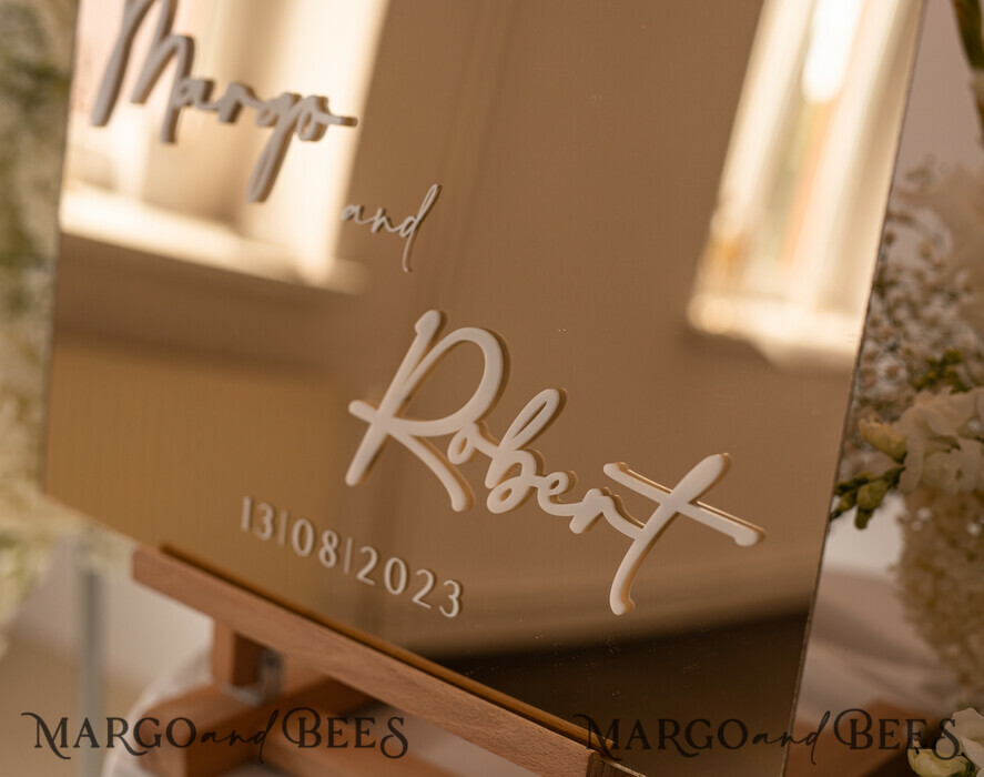 TABLE PLANS AND WEDDING WELCOME SIGNS plexi gold / velvet Golden Mirror Wedding Welcome Sign, Golden Wedding Decor, Personalised Wedding Sign, Wedding Gift, Welcome Wedding Board BpPXSet
