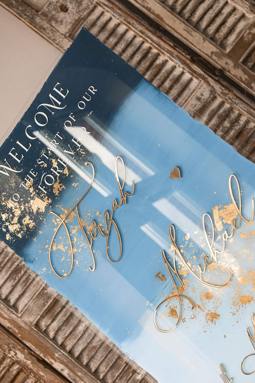 TABLE PLANS AND WEDDING WELCOME SIGNS plexi gold / velvet Acrylic dusty blue & Gold Wedding Welcome Sign, Painted Acrylic & gold Wedding Welcome Sign, Royal Blue Ombre Gold Plexi Wedding Welcome Sign,  Luxury Wedding Wedding Welcome Sign, Greece Beach Wedding Signage Golden mirror Wedding Welcome Sign