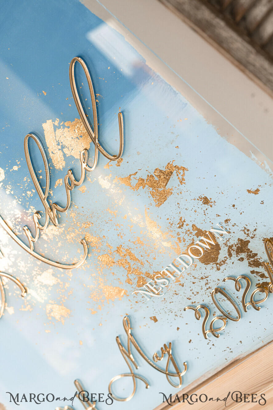 TABLE PLANS AND WEDDING WELCOME SIGNS plexi gold / velvet Acrylic dusty blue & Gold Wedding Welcome Sign, Painted Acrylic & gold Wedding Welcome Sign, Royal Blue Ombre Gold Plexi Wedding Welcome Sign,  Luxury Wedding Wedding Welcome Sign, Greece Beach Wedding Signage Golden mirror Wedding Welcome Sign