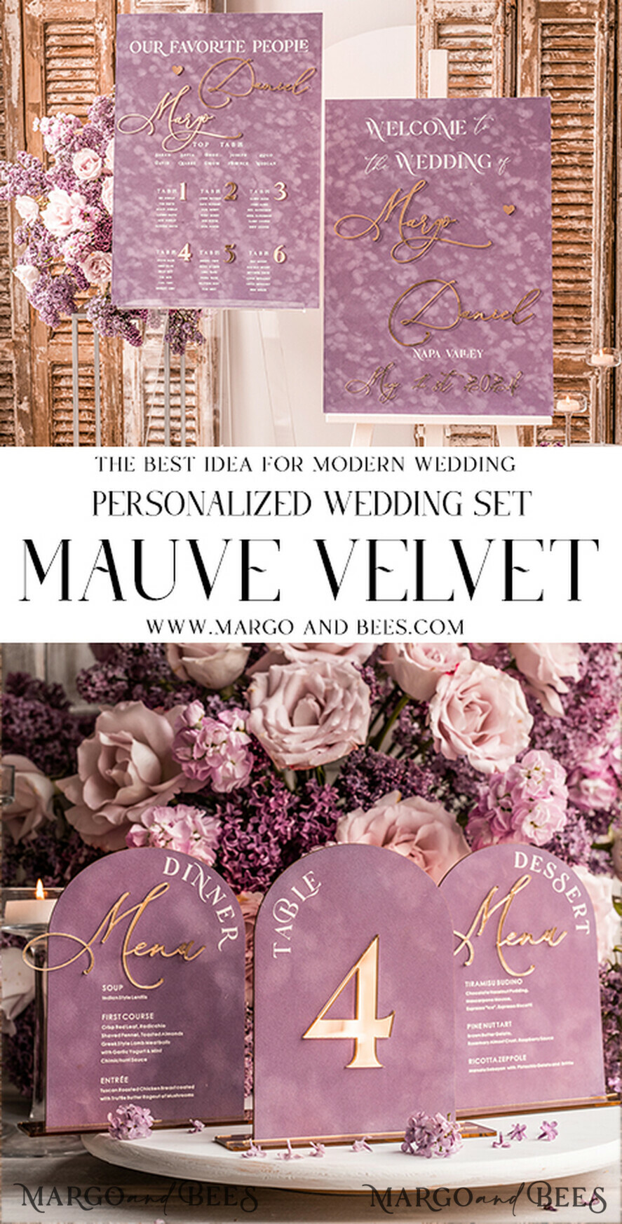 TABLE PLANS AND WEDDING WELCOME SIGNS plexi gold / velvet Velvet Mauve Wedding Welcome Sign,  Dusty Rose GoldenWedding Decor, Personalised Wedding Sign, Purple Welcome Wedding Board MvS