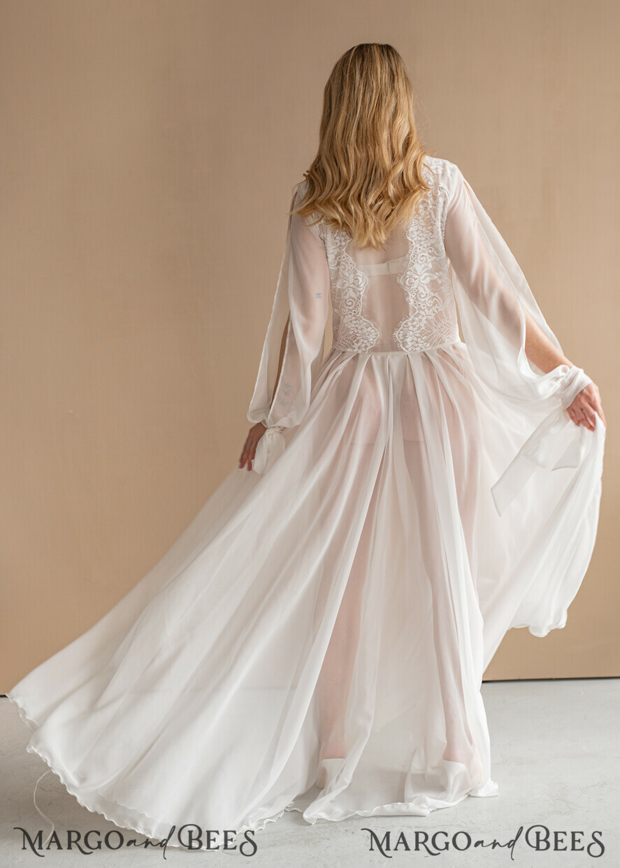 Long lace dressing gown clearance