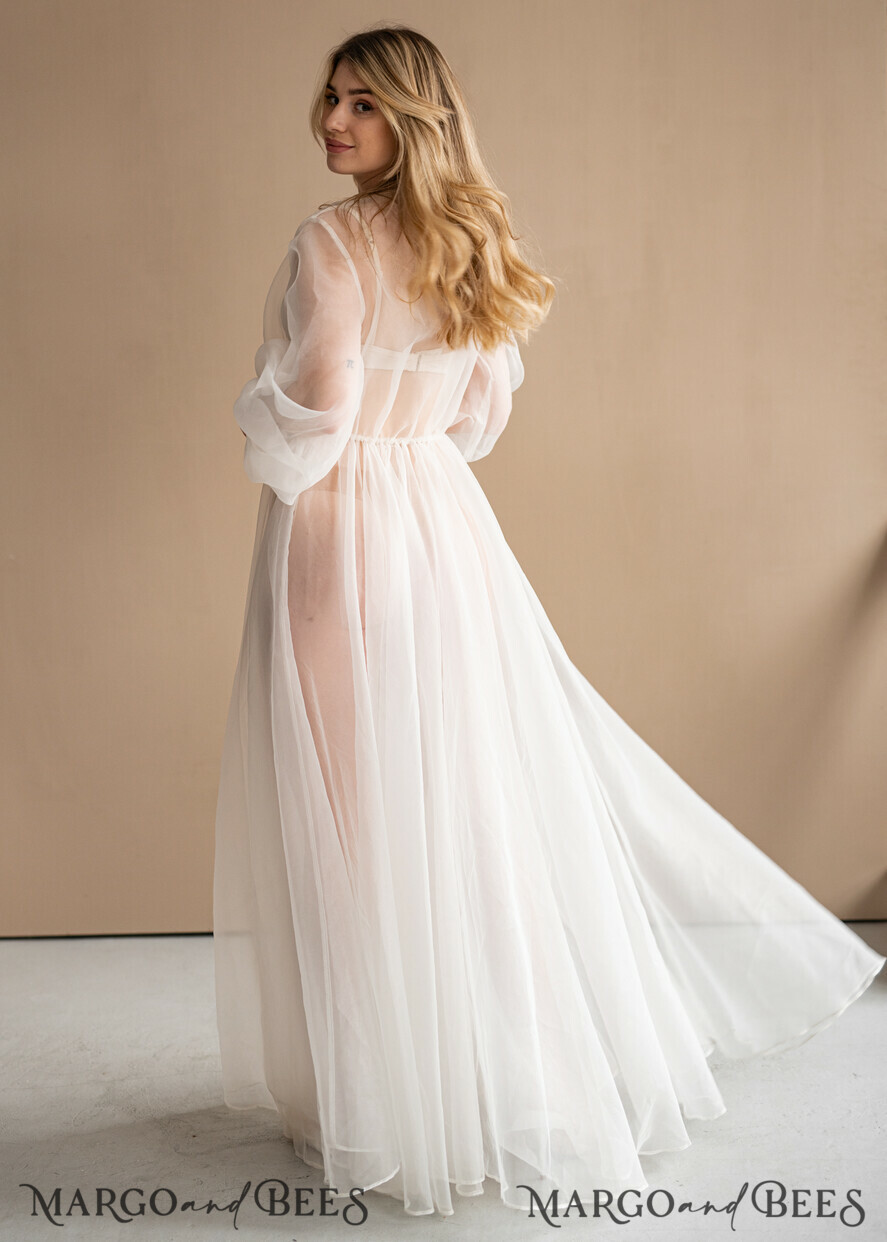 Long chiffon robe discount