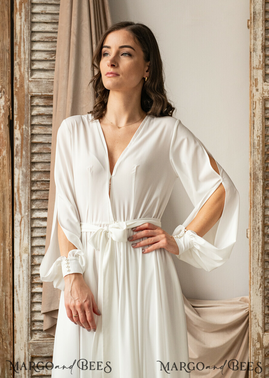 Silky long dressing gown store