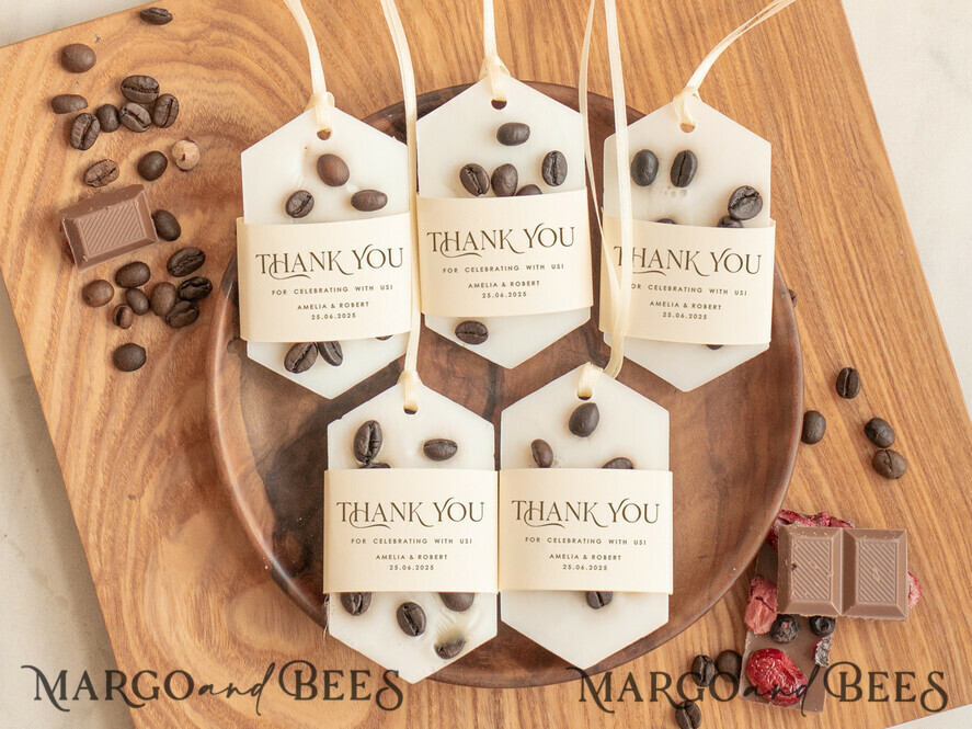 Thank You Favor gift Soy Scented wax Tablet favours with cinnamon anise,  Boho wedding air Freshener, Scented thank you Decoration, Baby shower favor  gift, Rustic wedding favors idea