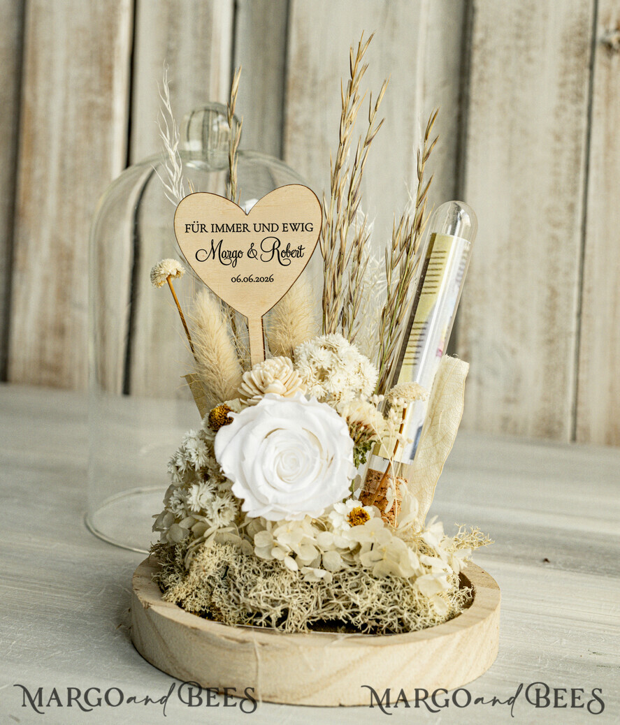 NEWLY WEDS COUPLE GIFTS Geldgeschenk zur Hochzeit  Geschenkschachtel für Geld Geldgeschenk zur Hochzeit mit Strauß aus Trockenblumen personalisiert