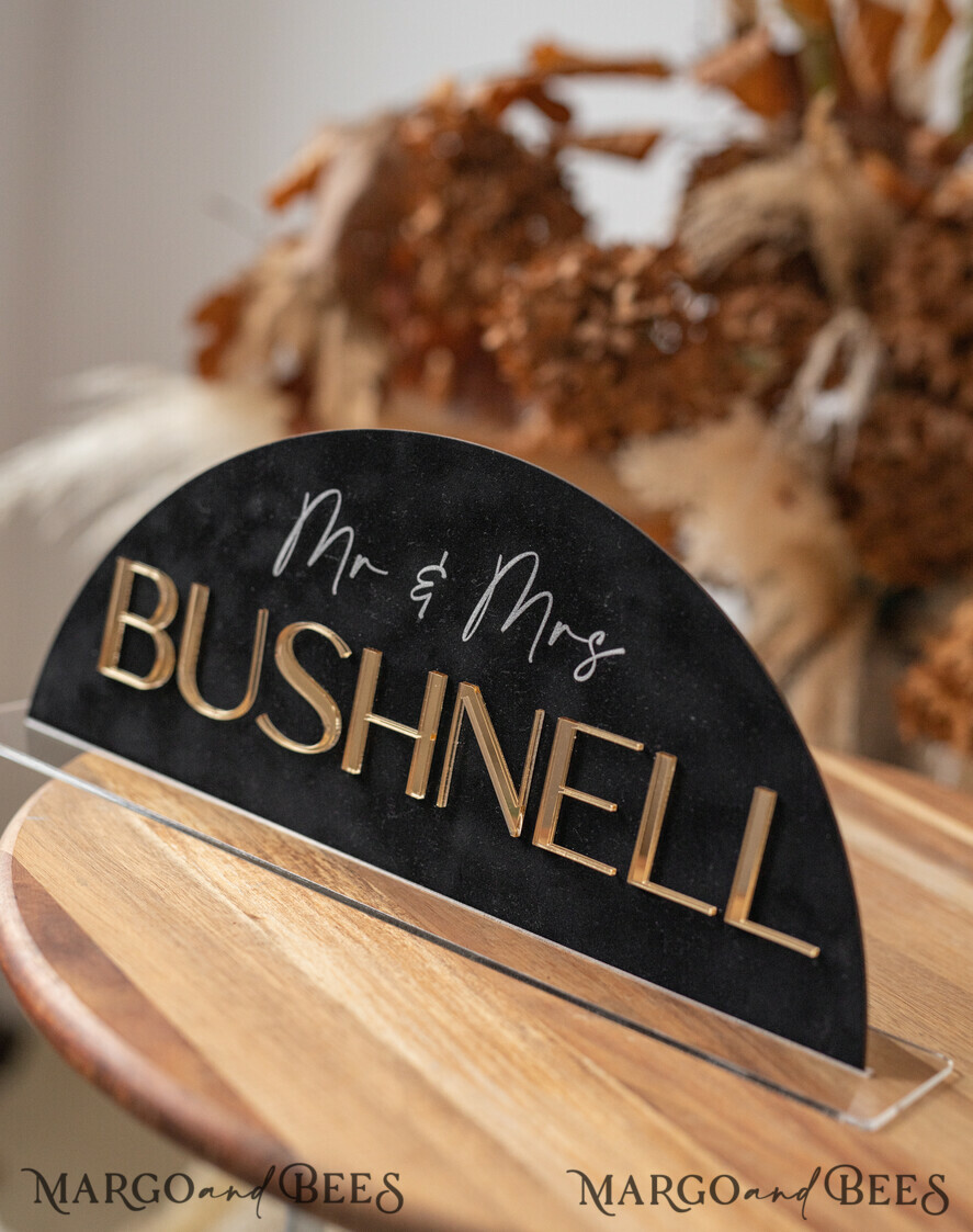TABLE DECOR SIGNS Velvet table Numbers and Decor Black Terracotta Wedding Top Table Sign, Acrylic Arch Velvet Top Table sign, black Golden Top Table sign,  Gold Plexi Glass Top Table sign, Elegant Luxury Wedding Table Decor, Boho Glam Wedding Signage Golden mirror Top Table sign