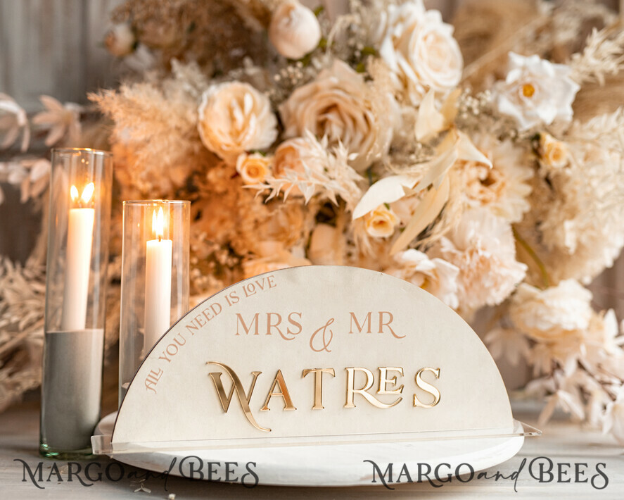 TABLE DECOR SIGNS Velvet table Numbers and Decor Golden Acrylic Top Table Mr Mrs signs with stand, Ivory Velvet & gold Table Sign, Golden Plexi Top Table Mr Mrs signs, Luxury Wedding Table Decor Centerpieces