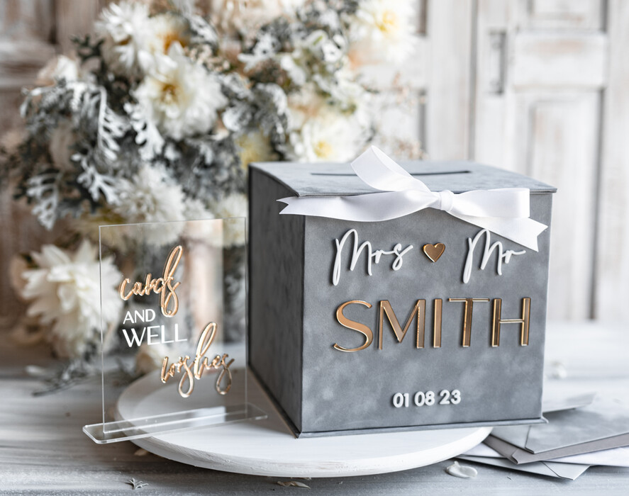  CARD BOXES velvet card boxes  Gift Card Box & Sign Set, Velvet grey wedding wishing well money gift card box, Personalized Wedding Card Box, Grey Luxury Card Box, Wedding Card Box with Lid, Grey Wedding Money Box, Wedding Card Box