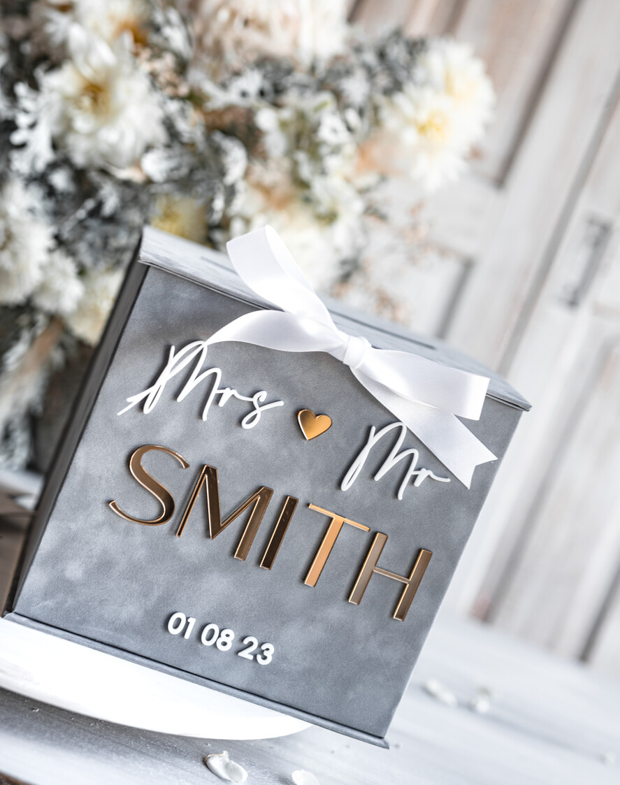  CARD BOXES velvet card boxes  Gift Card Box & Sign Set, Velvet grey wedding wishing well money gift card box, Personalized Wedding Card Box, Grey Luxury Card Box, Wedding Card Box with Lid, Grey Wedding Money Box, Wedding Card Box