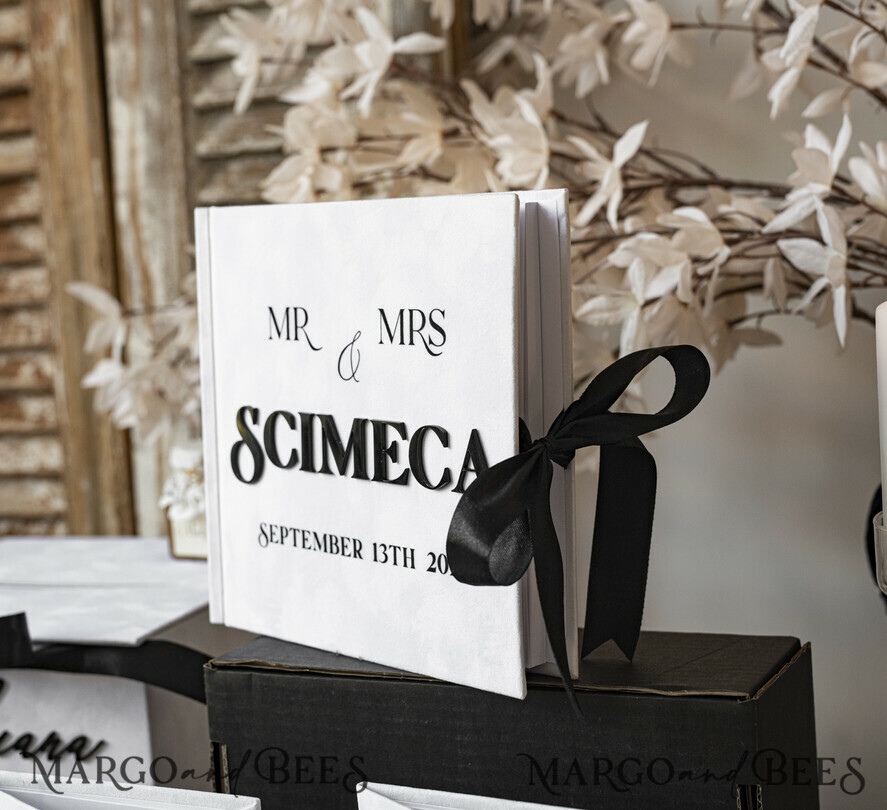  CARD BOXES velvet card boxes Velvet Set Card Box Guestbook & Sign, Wedding Card Box Instant Instax Guestbook, Black & White Wedding Money Box Sing Guestbook Set, BWs