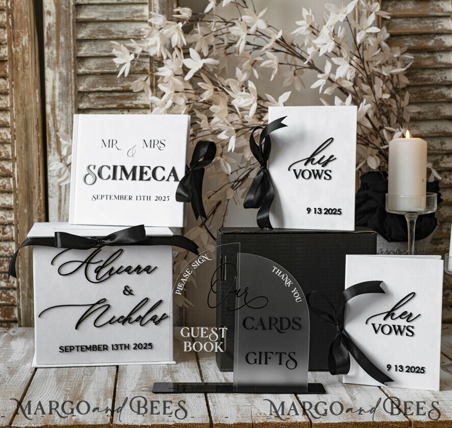  CARD BOXES velvet card boxes Velvet Set Card Box Guestbook & Sign, Wedding Card Box Instant Instax Guestbook, Black & White Wedding Money Box Sing Guestbook Set, BWs