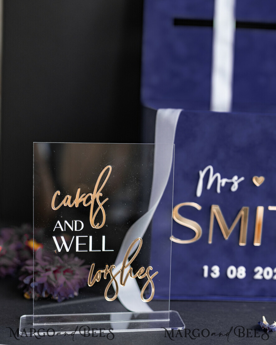  CARD BOXES velvet card boxes Gift Card Box & Cards well wishes Sign Set , Velvet Navy Blue wedding wishing well money gift card box, Personalized Wedding Card Box, Luxury Card Box, Wedding Card Box with Lid, Wedding Money Box, Wedding Card Box
