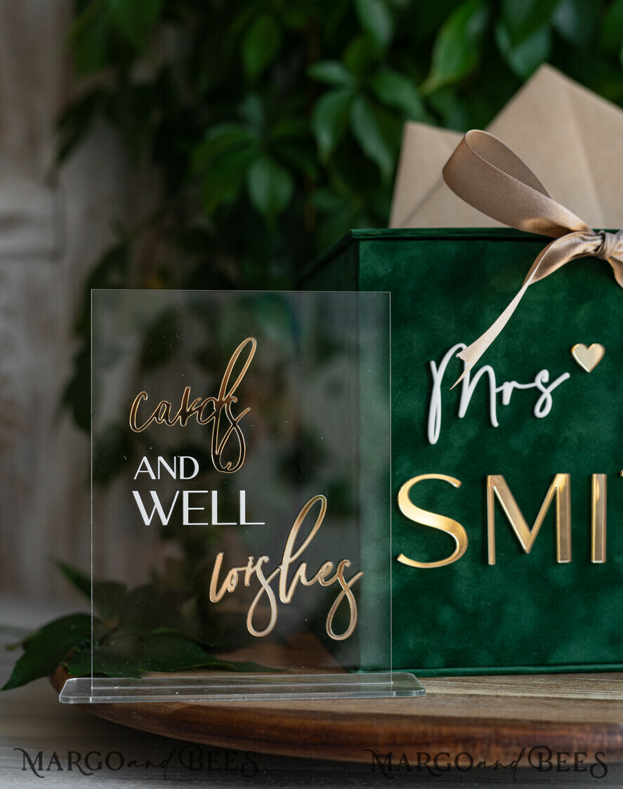  CARD BOXES velvet card boxes  Gift Card Box &  Sign Set , Velvet green wedding wishing well money gift card box, Personalized Wedding Card Box, Greenery Luxury Card Box, Wedding Card Box with Lid, Emerald Wedding Money Box, Garden Wedding Card Box