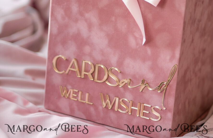 CARD BOXES velvet card boxes Wedding Wishing Well Card Box, Gift Card Box, Velvet blush pink wedding wishing well  money gift card box, Personalized Wedding Card Box, Luxury Card Box, Wedding Card Box with Lid, Wedding Money Box, Wedding Card Box