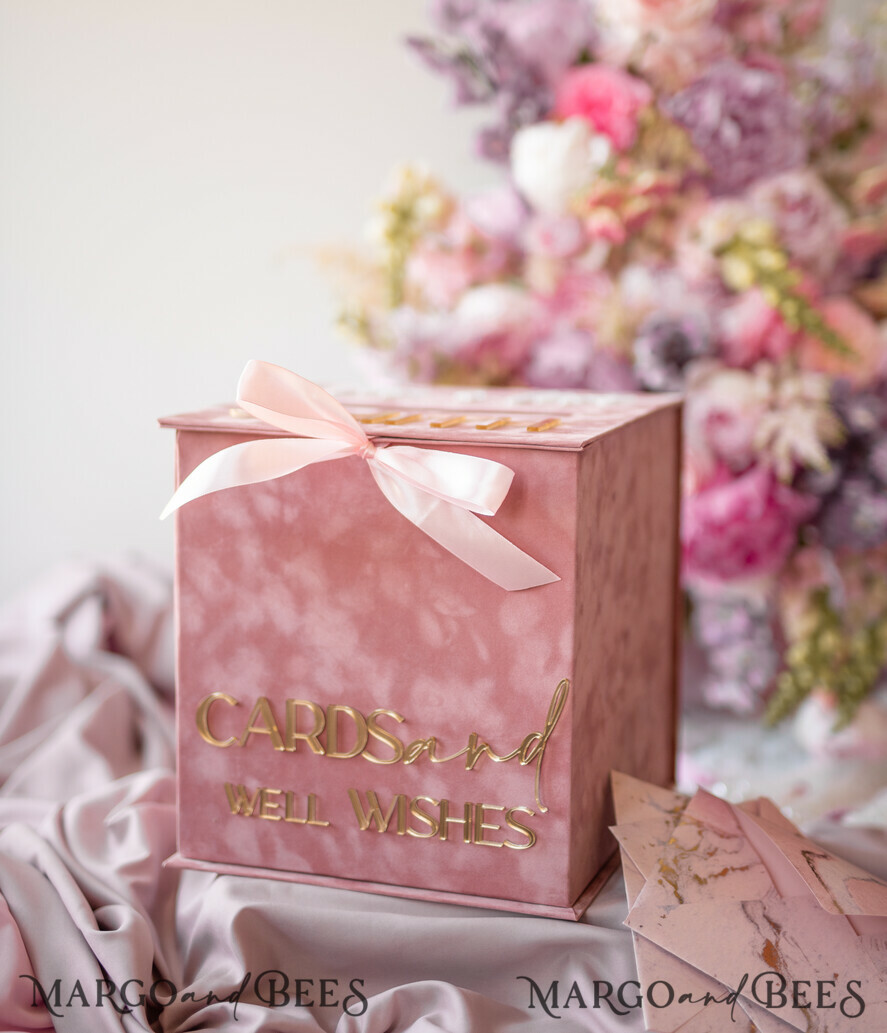  CARD BOXES velvet card boxes Wedding Wishing Well Card Box, Gift Card Box, Velvet blush pink wedding wishing well  money gift card box, Personalized Wedding Card Box, Luxury Card Box, Wedding Card Box with Lid, Wedding Money Box, Wedding Card Box