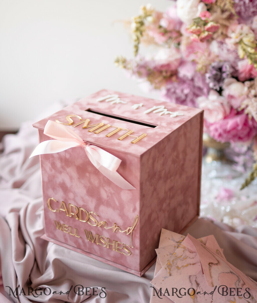  CARD BOXES velvet card boxes Wedding Wishing Well Card Box, Gift Card Box, Velvet blush pink wedding wishing well  money gift card box, Personalized Wedding Card Box, Luxury Card Box, Wedding Card Box with Lid, Wedding Money Box, Wedding Card Box