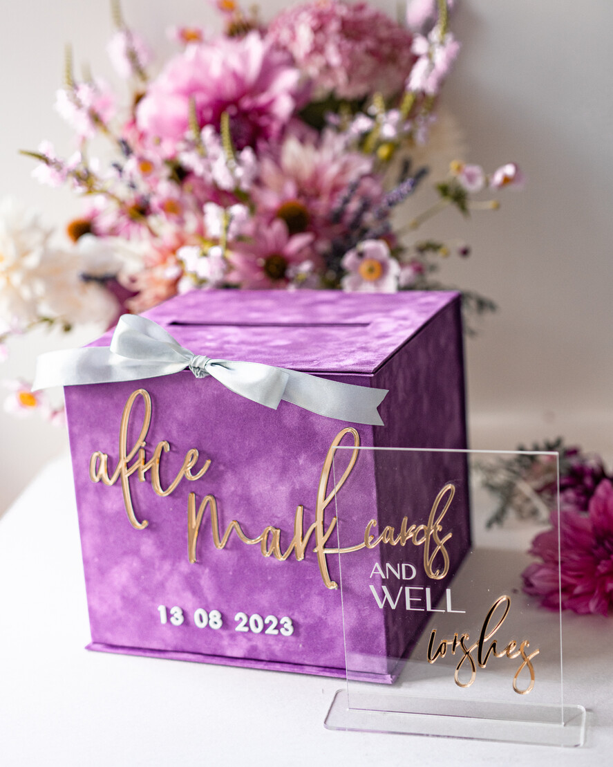 CARD BOXES velvet card boxes Gift Card Box & Cards well wishes Sign Set , Velvet Purple wedding wishing well money gift card box, Personalized Wedding Card Box, Luxury Card Box, Wedding Card Box with Lid, Wedding Money Box, Wedding Card Box