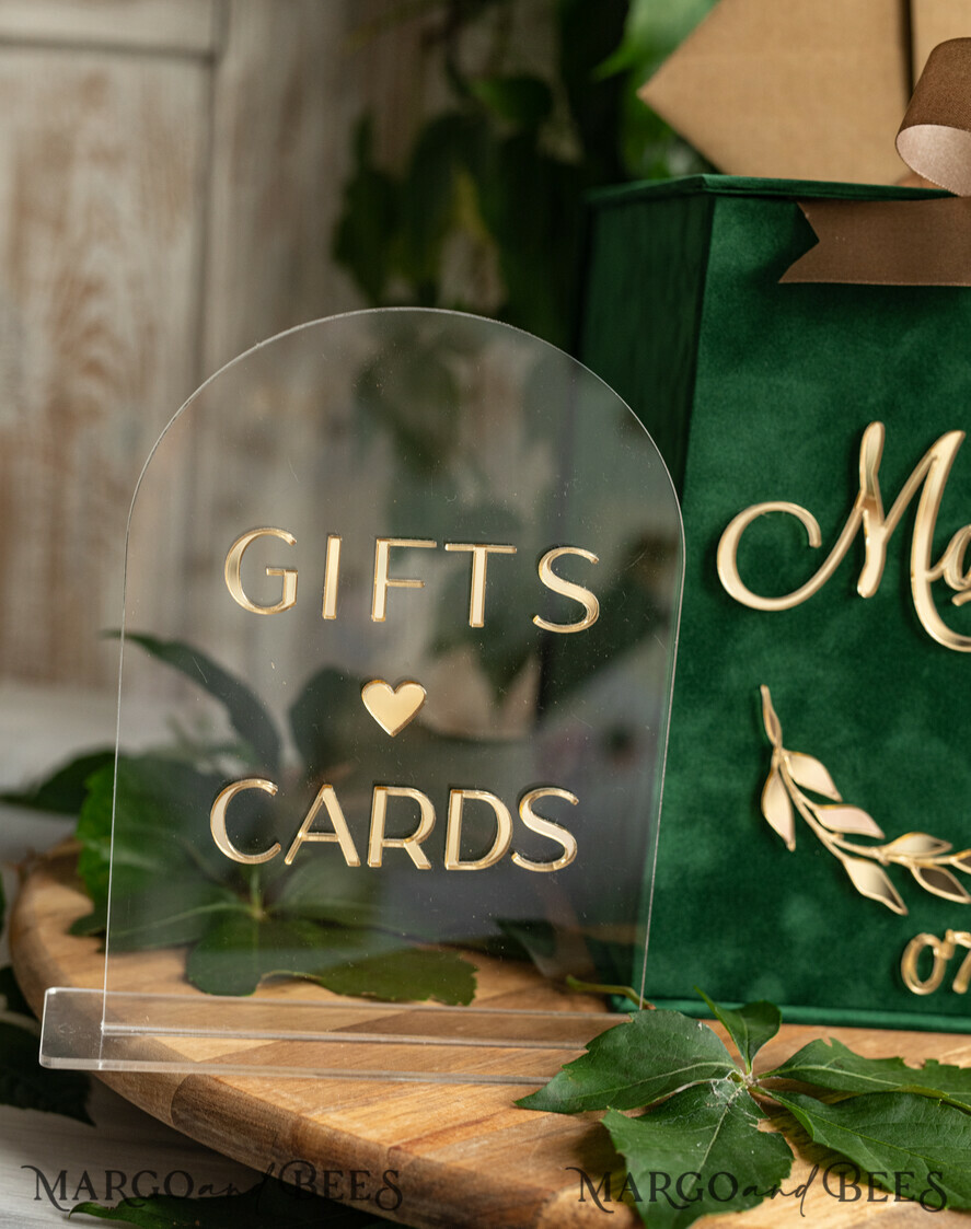  CARD BOXES velvet card boxes Gift Card Box & arch Sign Set , Velvet green wedding wishing well money gift card box, Personalized Wedding Card Box, Greenery Luxury