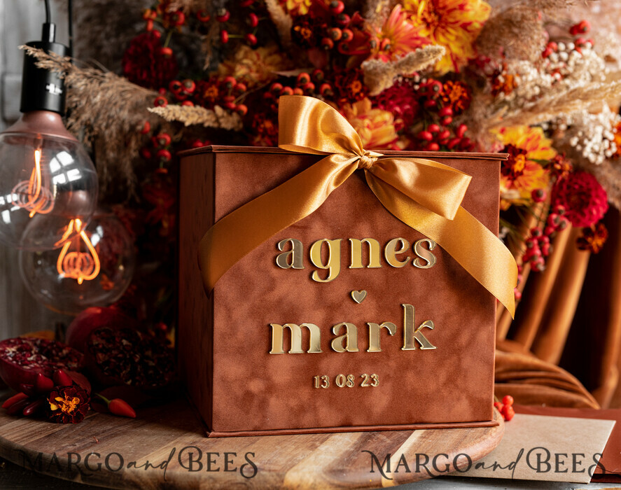  CARD BOXES velvet card boxes Terracotta Fall Card Box and Arch Acrylic Cards & Gifts Clear Sign, Velvet Rust Wedding Card Box with Lid, Burnt Orange Wedding Money Box,  Copper Wedding Card Box cards and gift Arch acrylic sign set