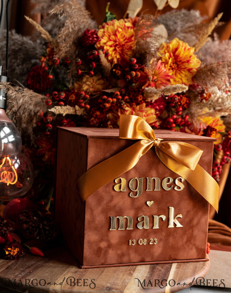  CARD BOXES velvet card boxes Terracotta Fall Card Box and Arch Acrylic Cards & Gifts Clear Sign, Velvet Rust Wedding Card Box with Lid, Burnt Orange Wedding Money Box,  Copper Wedding Card Box cards and gift Arch acrylic sign set