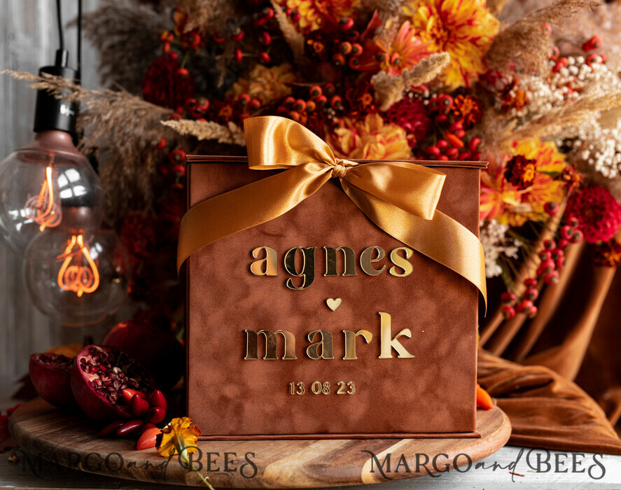  CARD BOXES velvet card boxes Terracotta Fall Card Box and Arch Acrylic Cards & Gifts Clear Sign, Velvet Rust Wedding Card Box with Lid, Burnt Orange Wedding Money Box,  Copper Wedding Card Box cards and gift Arch acrylic sign set