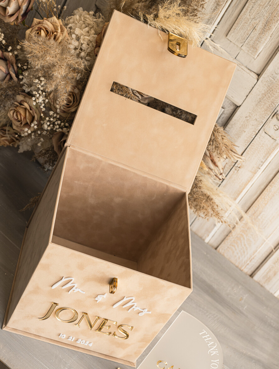  CARD BOXES velvet card boxes Beige Card Box and Arch Acrylic Cards & Gifts Clear Sign, Velvet Rust Wedding Card Box with Lid, Burnt Orange Wedding Money Box,  Copper Wedding Card Box cards and gift Arch acrylic sign set