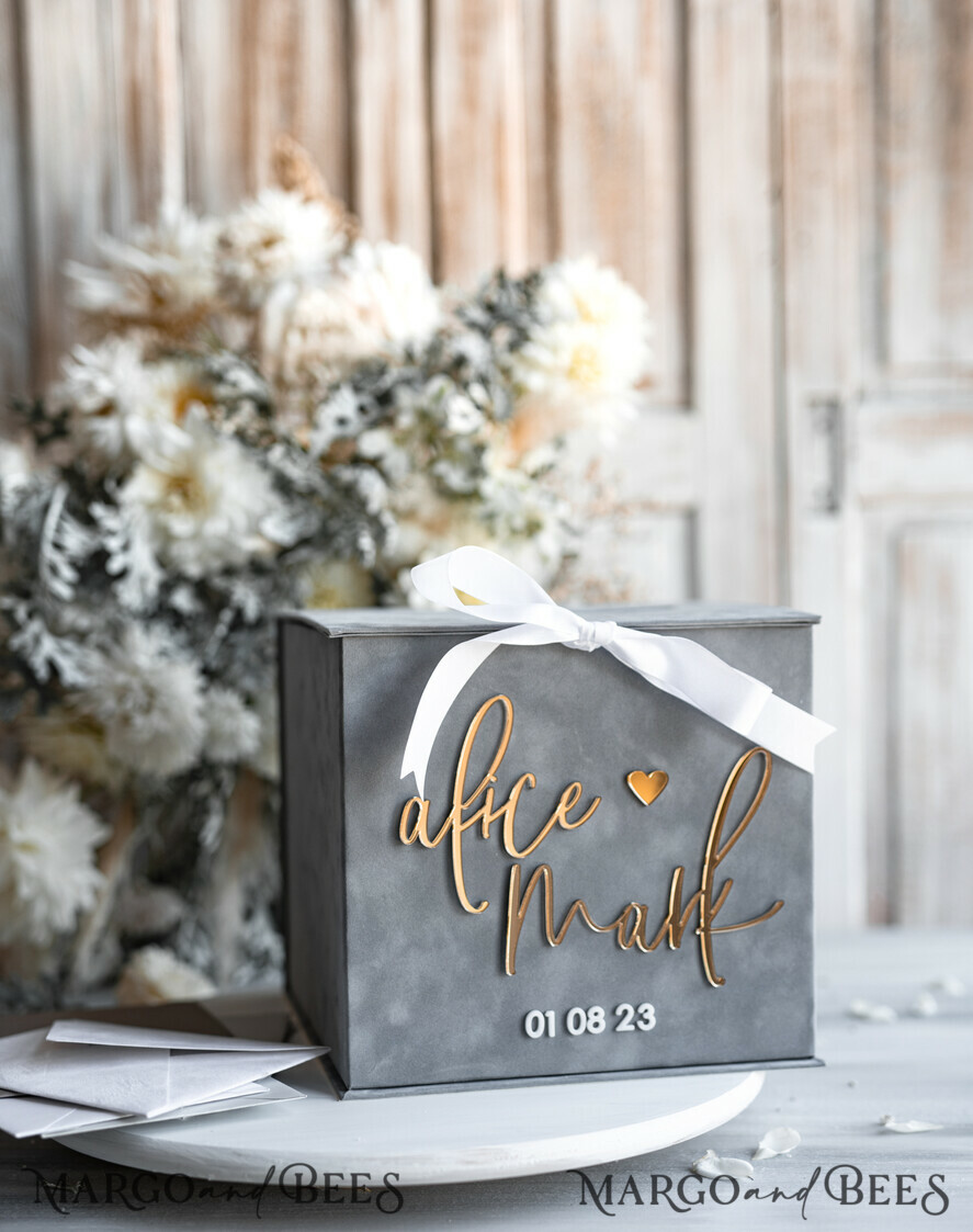  CARD BOXES velvet card boxes Card Box, Wedding Card Box with Lid, Spring Wedding Money Box, Wedding Card Box with slot and cards and gift Arch acrylic sign set