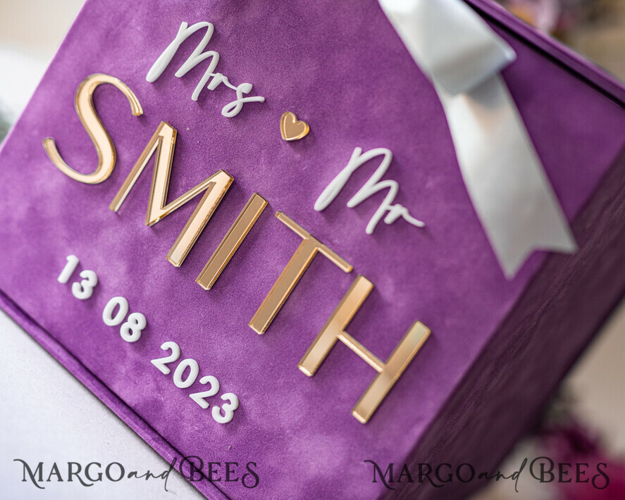  CARD BOXES velvet card boxes Gift Card Box & Cards cards & Gifts Sign Set , Velvet Purple wedding wishing well money gift card box, Personalized Wedding Card Box, Luxury Card Box, Wedding Card Box with Lid, Wedding Money Box, Wedding Card Box