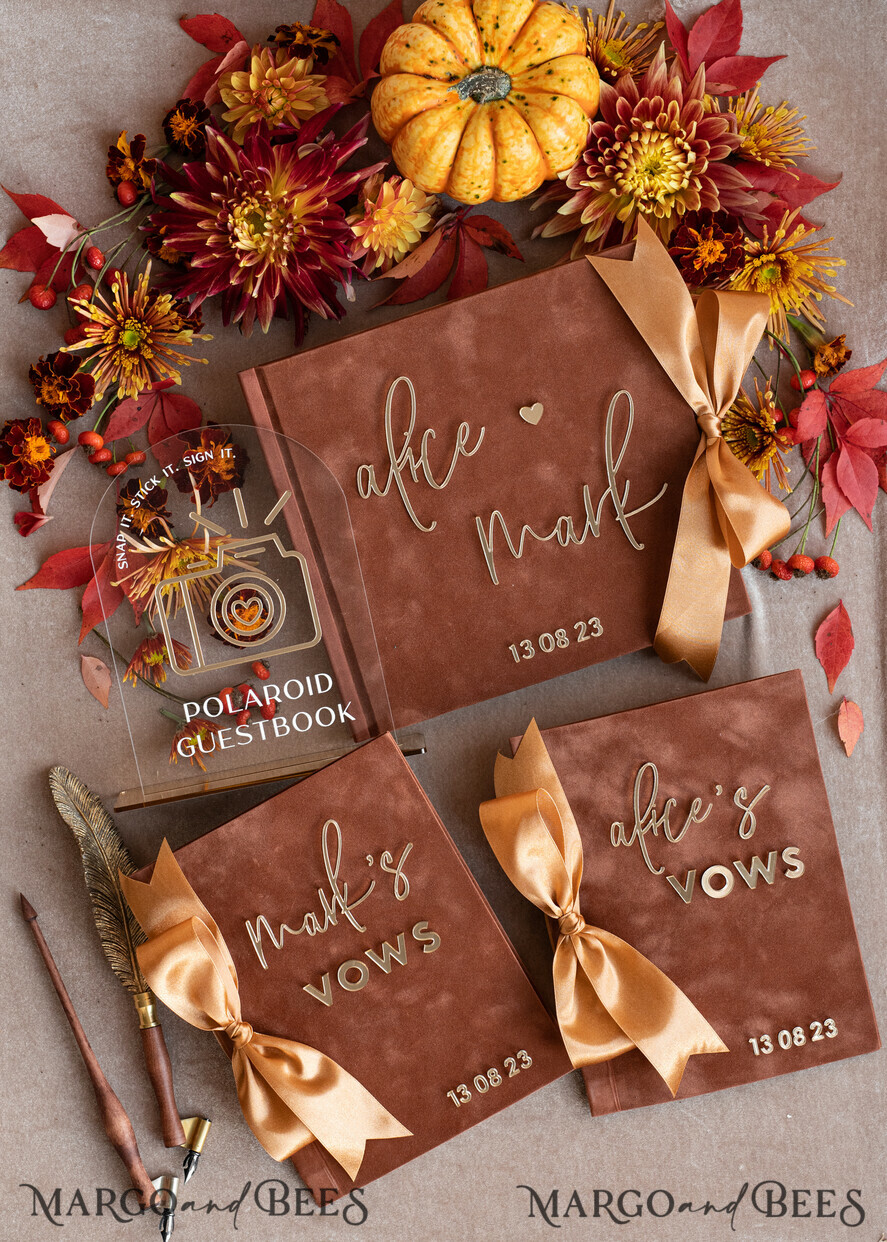 HOCHZEITS-GÄSTEBÜCHER Bundle Gustbooks & Vows Set Bundle Personalisierte Hochzeitsgäste Buch & Maßgeschneiderte Hochzeitsgelübde Set aus zwei - Bundle Gästebuch und Gelübde Bücher