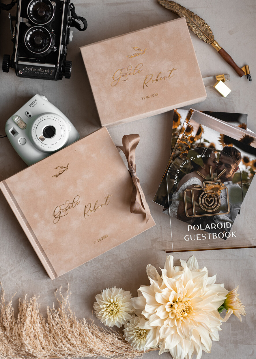 HOCHZEITS-GÄSTEBÜCHER Bundle Gustbooks & Vows Set Personalisierte Hochzeitsgäste Buch & maßgeschneiderte Hochzeitsgelübde Set von zwei - Bündel Gästebuch und Gelübde Bücher