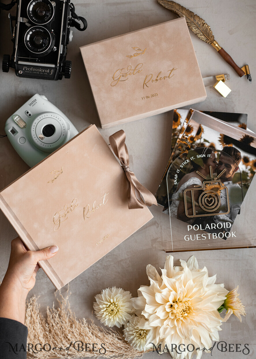 HOCHZEITS-GÄSTEBÜCHER Bundle Gustbooks & Vows Set Personalisierte Hochzeitsgäste Buch & maßgeschneiderte Hochzeitsgelübde Set von zwei - Bündel Gästebuch und Gelübde Bücher