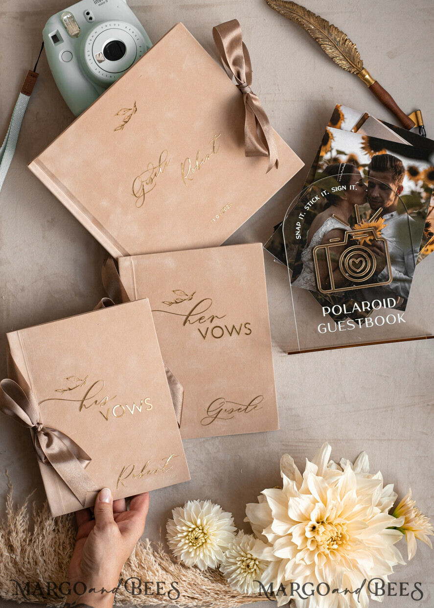 HOCHZEITS-GÄSTEBÜCHER Bundle Gustbooks & Vows Set Personalisierte Hochzeitsgäste Buch & maßgeschneiderte Hochzeitsgelübde Set von zwei - Bündel Gästebuch und Gelübde Bücher