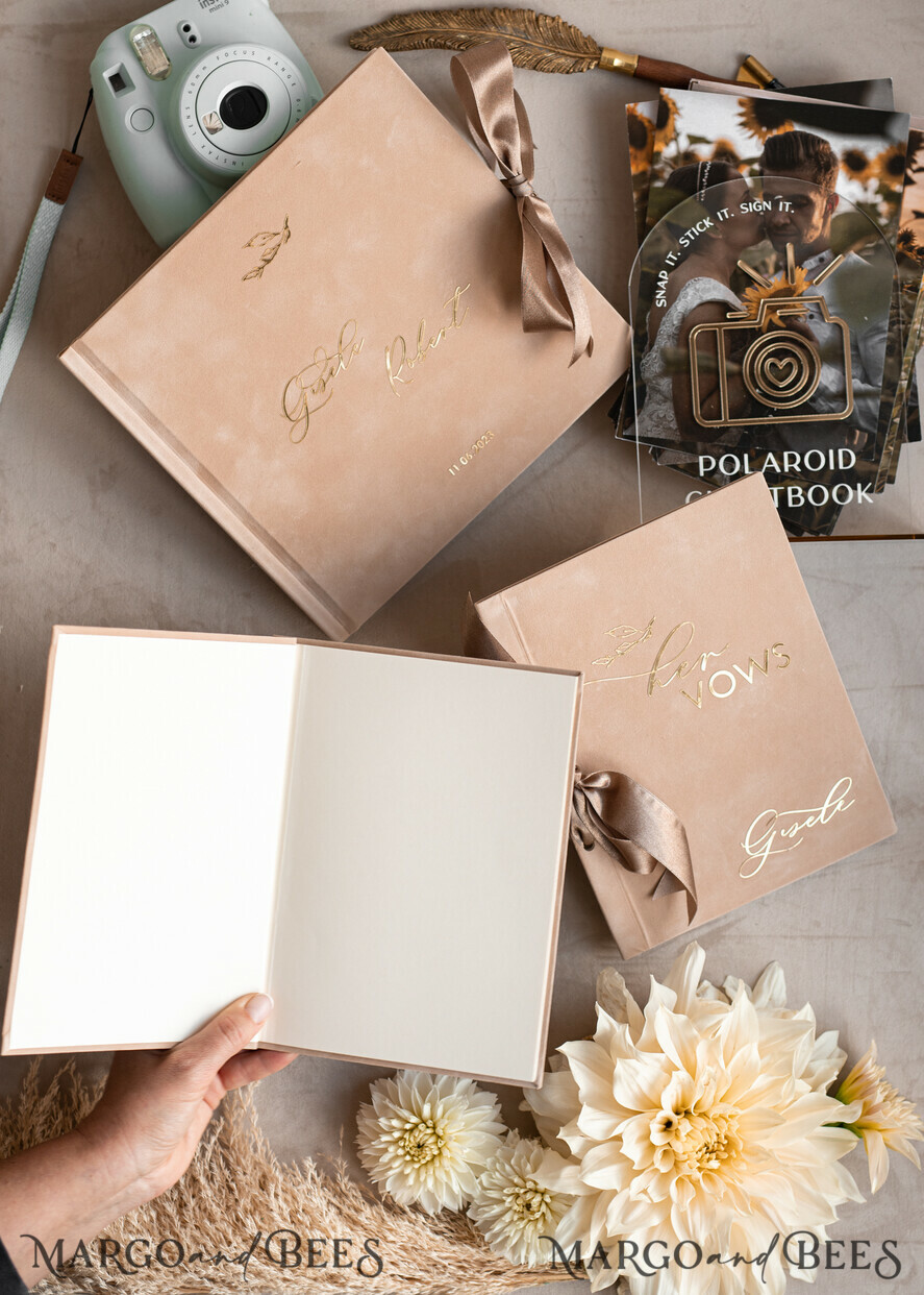 HOCHZEITS-GÄSTEBÜCHER Bundle Gustbooks & Vows Set Personalisierte Hochzeitsgäste Buch & maßgeschneiderte Hochzeitsgelübde Set von zwei - Bündel Gästebuch und Gelübde Bücher