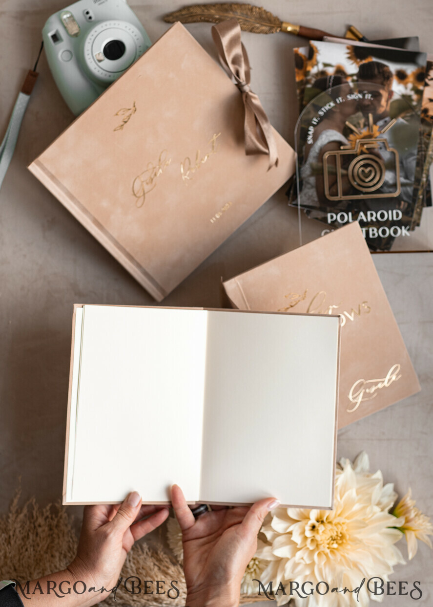 HOCHZEITS-GÄSTEBÜCHER Bundle Gustbooks & Vows Set Personalisierte Hochzeitsgäste Buch & maßgeschneiderte Hochzeitsgelübde Set von zwei - Bündel Gästebuch und Gelübde Bücher