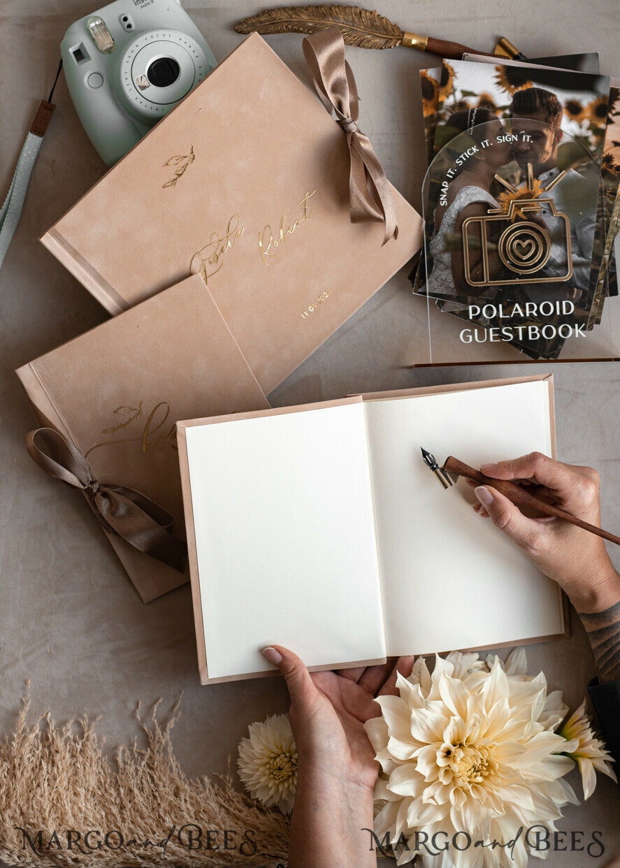 HOCHZEITS-GÄSTEBÜCHER Bundle Gustbooks & Vows Set Personalisierte Hochzeitsgäste Buch & maßgeschneiderte Hochzeitsgelübde Set von zwei - Bündel Gästebuch und Gelübde Bücher