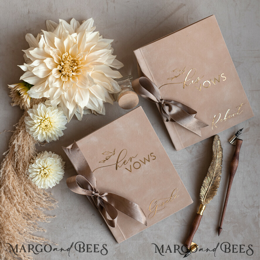 HOCHZEITS-GÄSTEBÜCHER Bundle Gustbooks & Vows Set Personalisierte Hochzeitsgäste Buch & maßgeschneiderte Hochzeitsgelübde Set von zwei - Bündel Gästebuch und Gelübde Bücher