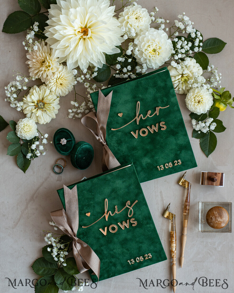 HOCHZEITS-GÄSTEBÜCHER Bundle Gustbooks & Vows Set Bundle personalisiertes Hochzeitsgästebuch & maßgeschneiderte Hochzeitsgelübde Set aus zwei - Bundle Gästebuch und Gelübde-Bücher