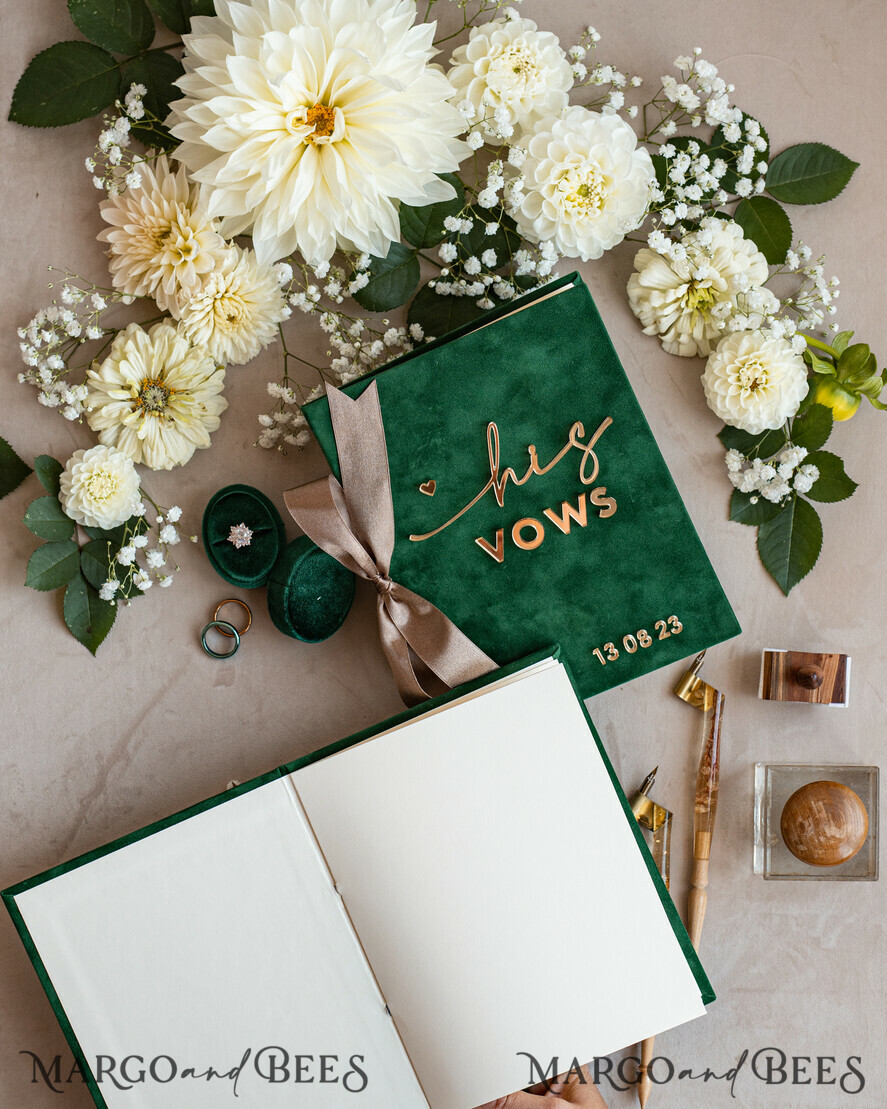 HOCHZEITS-GÄSTEBÜCHER Bundle Gustbooks & Vows Set Bundle personalisiertes Hochzeitsgästebuch & maßgeschneiderte Hochzeitsgelübde Set aus zwei - Bundle Gästebuch und Gelübde-Bücher