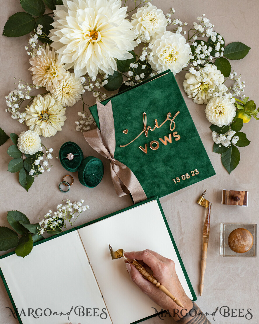 HOCHZEITS-GÄSTEBÜCHER Bundle Gustbooks & Vows Set Bundle personalisiertes Hochzeitsgästebuch & maßgeschneiderte Hochzeitsgelübde Set aus zwei - Bundle Gästebuch und Gelübde-Bücher