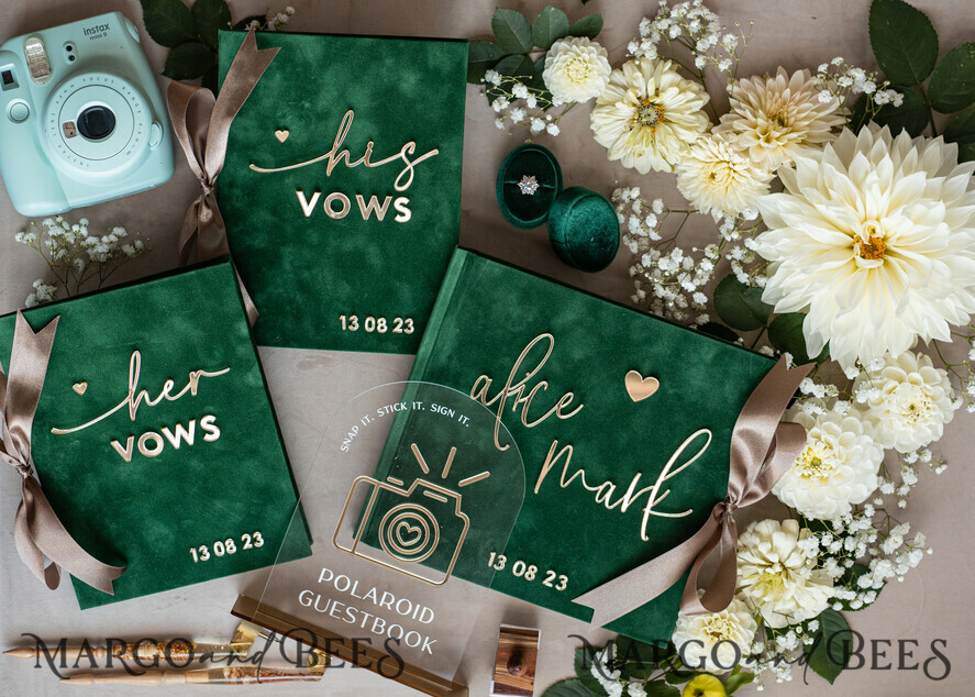 HOCHZEITS-GÄSTEBÜCHER Bundle Gustbooks & Vows Set Bundle personalisiertes Hochzeitsgästebuch & maßgeschneiderte Hochzeitsgelübde Set aus zwei - Bundle Gästebuch und Gelübde-Bücher