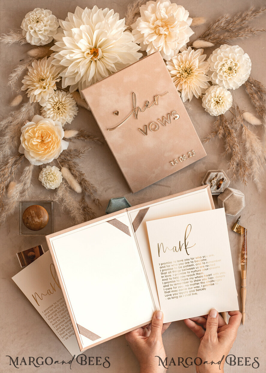 WEDDING GUEST BOOKS Bundle Gustbooks & Vows set Personalised Wedding Guest Book & Custom Made Wedding Vows set of two - Bundle guestbook and vows books 