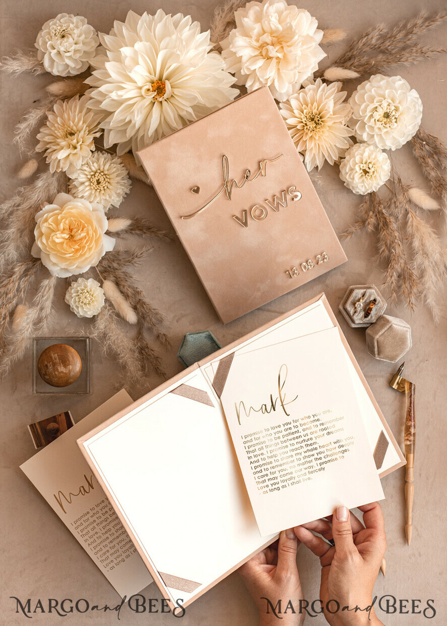 WEDDING GUEST BOOKS Bundle Gustbooks & Vows set Personalised Wedding Guest Book & Custom Made Wedding Vows set of two - Bundle guestbook and vows books 