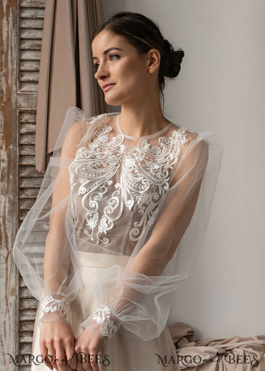 Silver wedding bolero jackets top