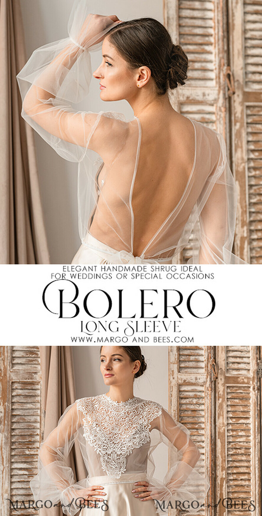 BRIDE bolero, robes, garter LACE WEDDING BOLERO Ivory Lace Wedding bolero puff sleeve, Shrug Women Wedding, Bridal Backless Coverup, Ivory Blouse for Bride, Bridal Lace Blouse, dress capalet