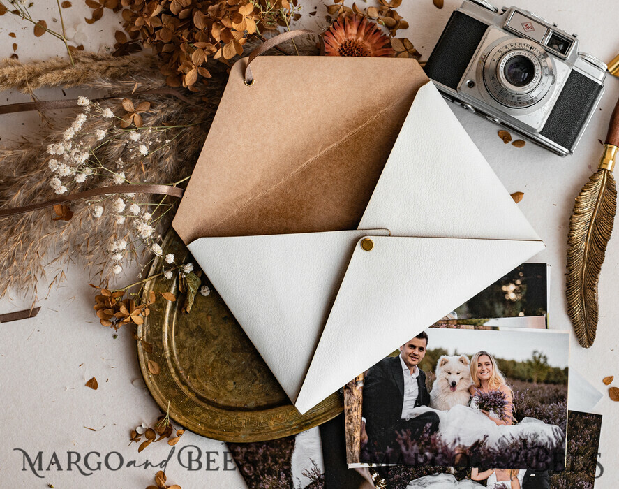 PHOTO ALBUM/ PHOTO BOX  envelopes for photos Packaging for Wedding and Family Photographers, Customized leather Envelope for Photos, engraved leather Case Prints 5x7