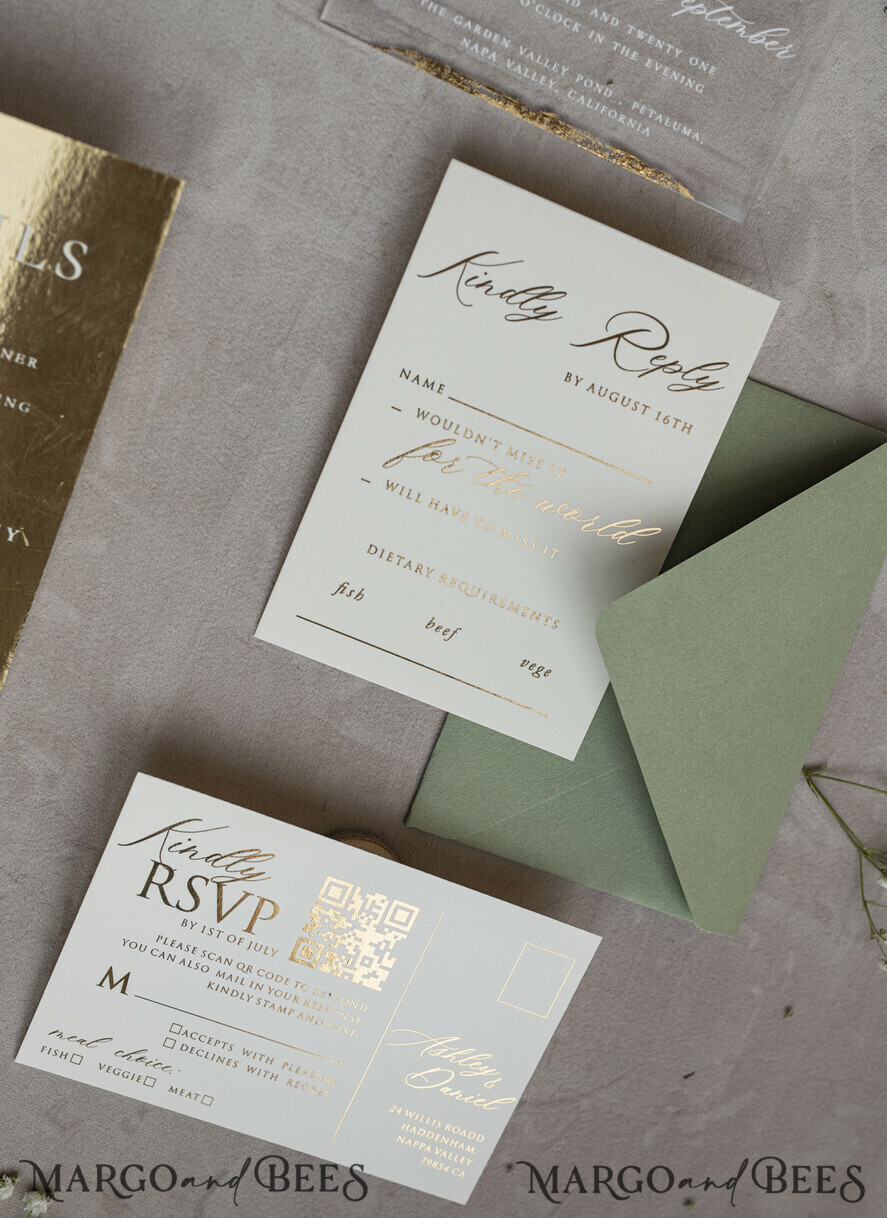 WEDDING INVITATIONS plexi acrylic mirror Ivory Beaded Wrapping Wedding Invitations, Elegant Clear Acrylic Wedding Cards, Plexi Transparent Wedding Invites, Wedding Invitation Suite with Pearls