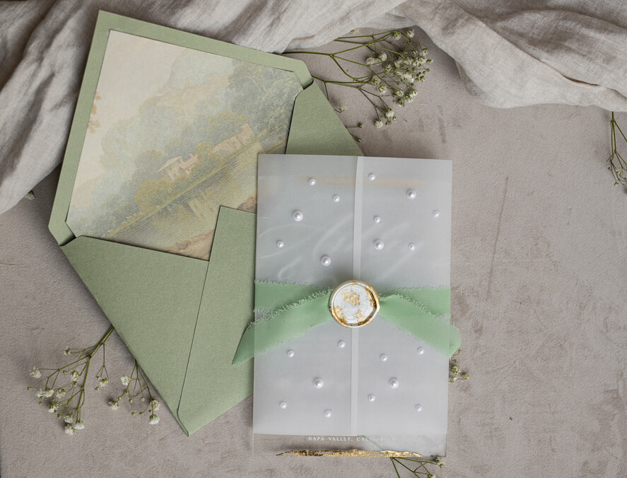 WEDDING INVITATIONS plexi acrylic mirror Ivory Beaded Wrapping Wedding Invitations, Elegant Clear Acrylic Wedding Cards, Plexi Transparent Wedding Invites, Wedding Invitation Suite with Pearls
